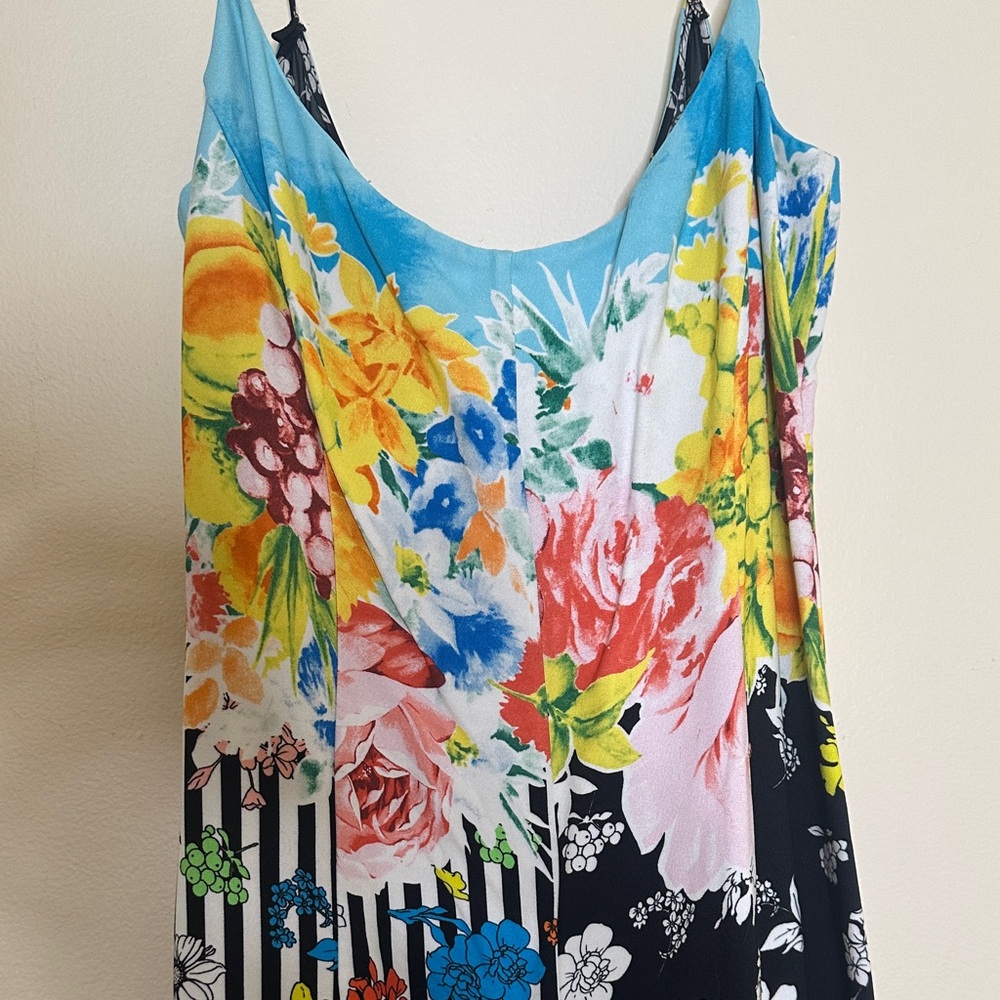 Versace Multicolor Floral Striped Jumpsuit - Picture 5 of 12
